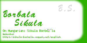 borbala sikula business card